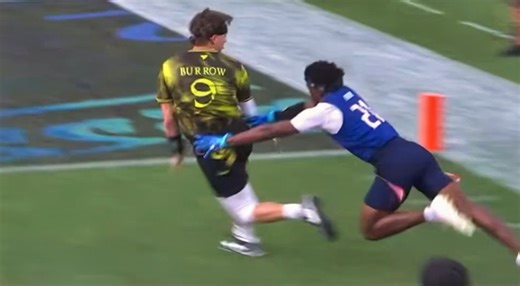 Joe Burrow Got Pantsed In Front Of Millions During Wild & Embarrassing Scene At Flag Football Classic [VIDEO]