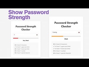 How To Password Strength Checker Using HTML CSS And JavaScript on Website