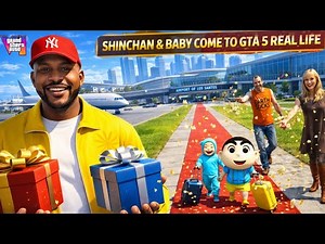 GTA 5: Finally Shinchan With Baby & Family Come To Real World😍🥰Franklin Give House Tour😉 Ps gamester