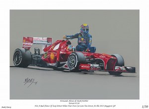 La course en taxi de Fernando Alonso pour Mark Webber. Téléchargement numérique imprimable - Etsy France
