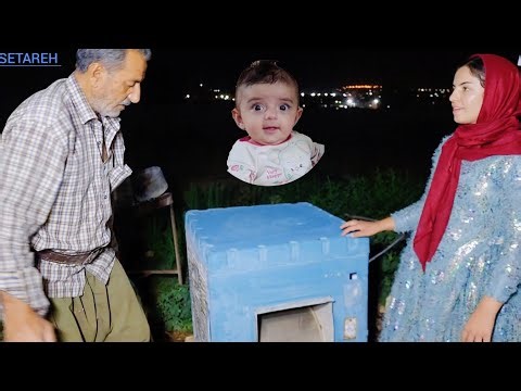 Fixing the old air conditioner by Setera and his father, washing the house