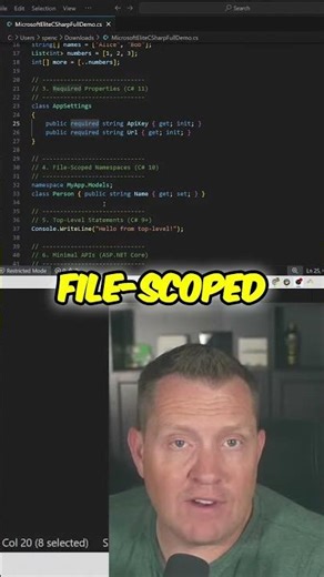 C# 10: File-Scoped Namespaces for Cleaner Code! #shorts