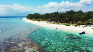 The Cook Islands - A Scenic Attraction Of Its Green Shallow Waters And Pure White Sand Beach Resort - A Perfect Family Summer Destination - Aerila Shot