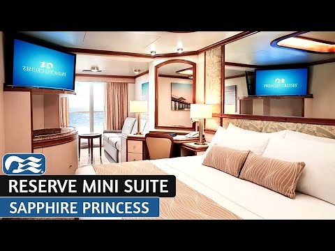 Sapphire Princess | Reserve Mini Suite Full Walkthrough Tour | 4k
