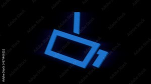 Security camera with digital glitch effect in surveillance. Dynamic old screen display animation