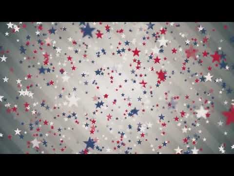 10 Hours Falling Stars in 4K | Patriotic Red White & Blue Screensaver | 4th of July