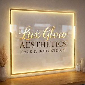 Custom Acrylic Square Backlit Sign | Personalized Illuminated Logo Sign for Business - Etsy