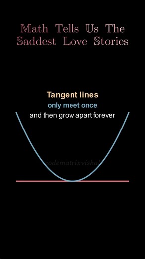 Math Tells The Saddest Love Stories 💔 | Parallel Lines, Tangents & Asymptotes #shorts