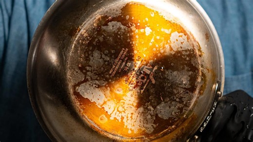 How to remove grease buildup on stainless steel