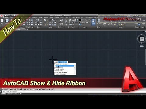 Autocad Tutorial How To Show And Hide Ribbon