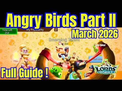 Lords Mobile Angry Birds Event Guide | Best Strategy to Get More Puzzle Drops | Popularity Trick