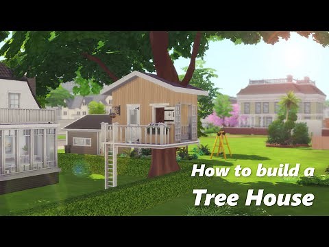 How to build a Tree House in The Sims 4 | No CC and Base Game Friendly | 4 Easy Steps Tutorial