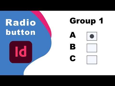 How to Create PDF radio button in Adobe InDesign