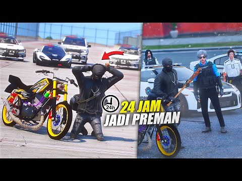 24 JAM MELAKUKAN KRIMINAL BURONAN POLISI SATU KOTA - GTA 5 ROLEPLAY