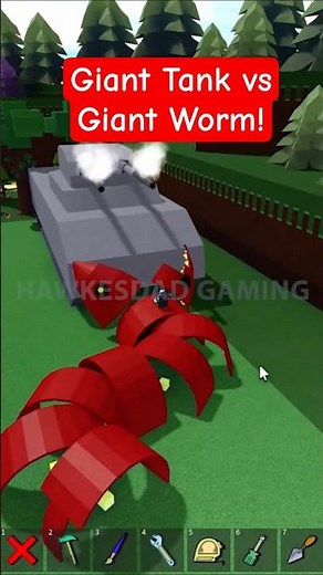 Roblox Build a Boat for Treasure Giant Tank vs Giant Worm! #babft #roblox