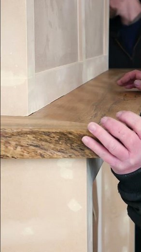 Let's Install This LIVE EDGE Mantel On A CUSTOM Fireplace #diy #homedecor #homeinspo #fireplace
