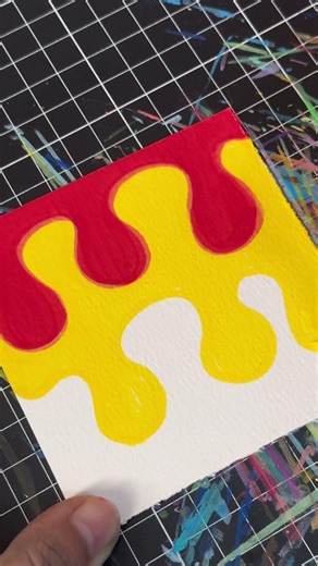 Immersive painting | Colored droplets #Immersive painting #Acrylic markers #Painting #Daily painting