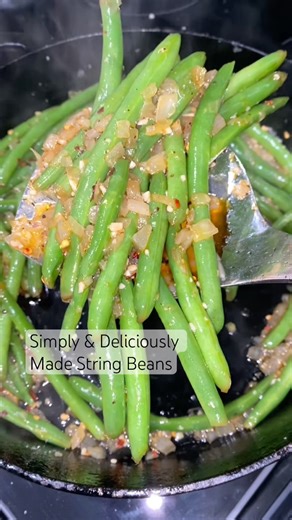 NO FUSS STRING BEANS! PERFECT EASY SIDE DISH 😋 #recipe #foodie #cooking #food #easyrecipe #shorts
