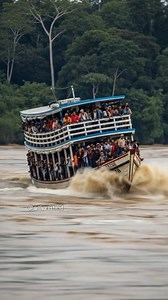 An overcrowded boat packed with passengers speeds through the current. Overloaded, the boat tilts and sinks. Passengers scream in panic, scrambling for safety. This is a hyper-realistic AI-generated simulation, not real footage. . #unik #aneh #semuaorang #jangkauansemuaorang #jangkauan #viralindonesia #fypreel #fypindonesia #jangkauanluas #AI . | Artha Restu
