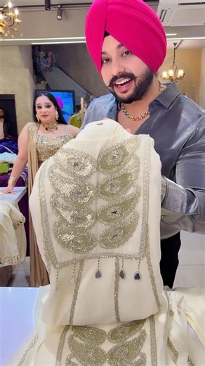 Label Amrita on Instagram: "Off White Shimmer Organza heavy Hand embroidered party Wear Royal Anarkali Suit AN0261 Follow @label_amrita for more design You can Purchase these trending designs on our Website WWW.LABELAMRITA.COM (link in Bio & Stories) Note- We Don’t take orders on Calls ,Whatsapp Or DM Shipping worldwide 🌍 Shipping free 🇮🇳 No COD"