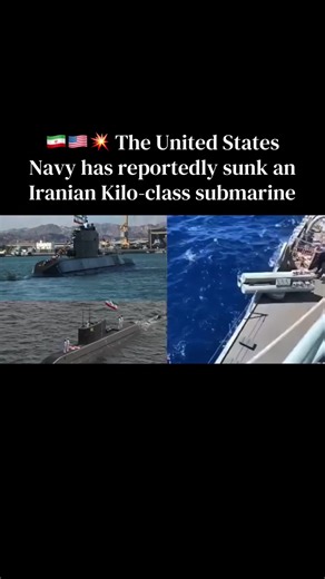 🚨BREAKING: The United States Navy has reportedly sunk an Iranian Kilo-class submarine. It has been confirmed, this is a major blow to Iran’s naval capability. Kilo-class submarines are among the most dangerous assets in Iran’s fleet. They are diesel-electric attack submarines designed for stealth operations in shallow waters like the Persian Gulf and can deploy torpedoes and anti-ship missiles against naval forces and commercial shipping. Neutralizing one removes a serious threat to U.S. ships,