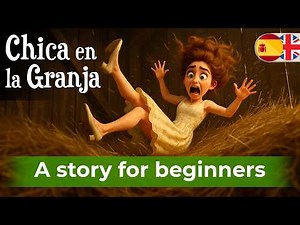 LEARN SPANISH Easily with Funny Story - Chica on the farm