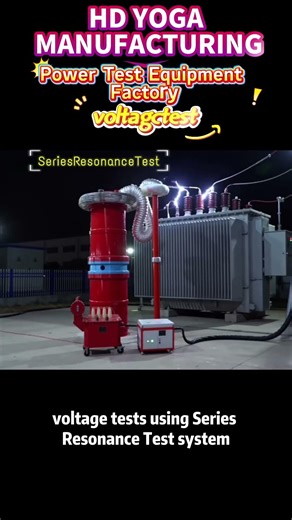Power Grid personnel Use Series Resonance Test System to do Transformer Withstand Voltage Test