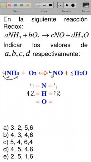 En la siguiente reacción redox NH3 + O2 = NO + H2O #química #ciencia #quimica #clases #parati #fyp