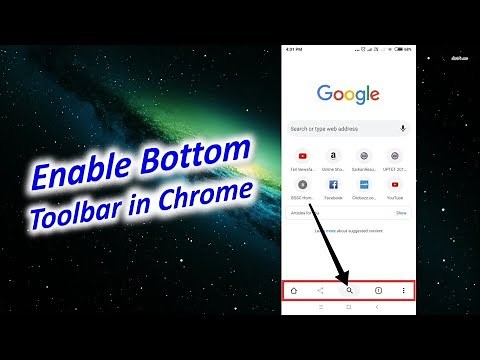 Enable Bottom Toolbar in Google Chrome Browser