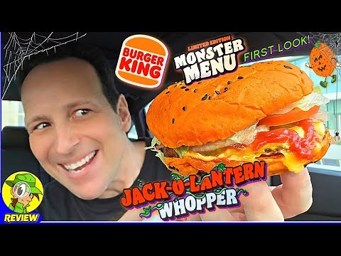 Burger King® Jack-O-Lantern Whopper® Review 🍔👑🎃 Monster Menu First Look! 😱 Peep THIS Out! 🕵️‍♂️