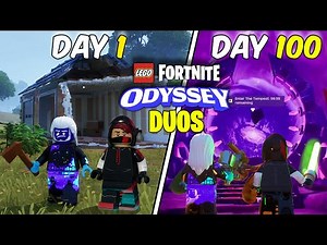 We Survived 100 Days In DUO LEGO FORTNITE ODYSSEY... And Here's What Happened