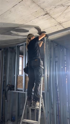 Metal stud ceiling #plafond #proj..._fix_000 #ceiling #renovation #construction | Ada Harpe