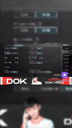 DOK PUBG BASIC SETTINGS 2024 | 4MV DOK TPP VIEW⚡ | #PUBGMOBILE
