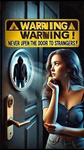 WARNING! 🚪 Never Open the Door to Strangers! ⚠️ Stay Safe! #SafetyTips