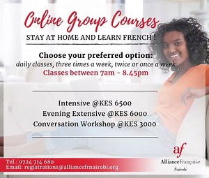 1.1K views | #Togetherathome Let's learn French ! ‍ Join our new 100% Online Group Courses. Register now - registration1@alliancefrnairobi.org Check our website for more info: https://bit.ly/2xIJAXb | Alliance Française de Nairobi | Facebook
