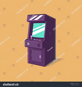 Vintage Video Games Arcade Machine Vector Stock Vector (Royalty Free) 1190528329 | Shutterstock