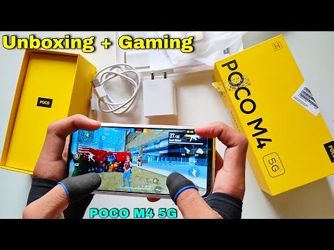 Poco m4 5g unboxing review and gaming test 50MP rear camera MediaTek dimensity 700 chipset