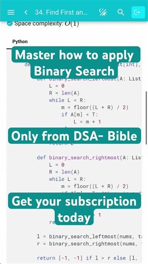 Leetcode 34. Find First & Last Position of Element in a Sorted Array #dsabible #algorithms #coding