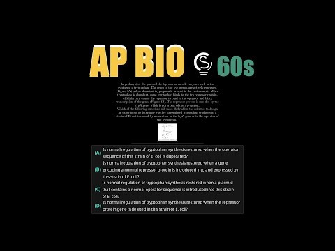 2022 AP Bio MCQ Question 55 - Trp Operon Regulation and Mutations
