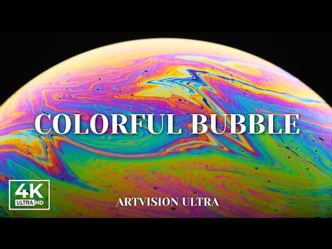 Colorful Bubble Patterns in 4K – 3 Hours of Floating Ambient Motion for Relaxation & Focus