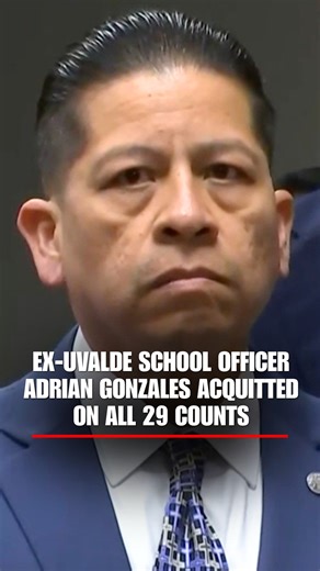 BREAKING: A jury found a former Uvalde police officer not guilty on 29 counts of abandoning and endangering a child in connection with the 2022 mass shooting. Adrian Gonzales was one of the officers who responded to Robb Elementary School, where 19 children were killed and 10 were wounded, and was accused of not acting quickly enough and failing to confront the gunman. His defense attorneys previously said "he did what he could with what he knew at the time." | Fox News