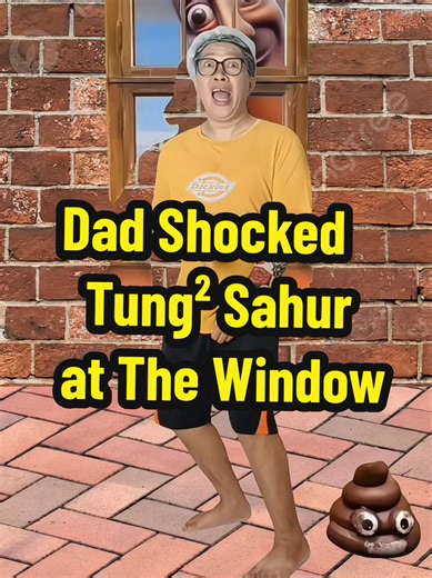 DAD 3D vs Tung² Tung Tung Sahur Falls from the Sky and Hits the Castle's Glass Window 😅🤣😱 #funnyvideos #anomali #animation #cartoon #brainrot