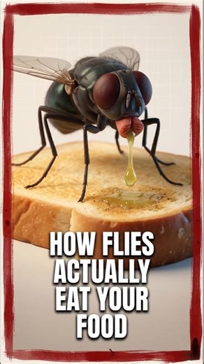 How Flies Actually Eat Your Food 😨 #shorts #science #biology