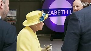 Queen Elizabeth II makes surprise visit to open London's new rail line