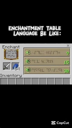 POV: Enchantment Table Language #minecraft #nostalgia #og #gaming #pvp