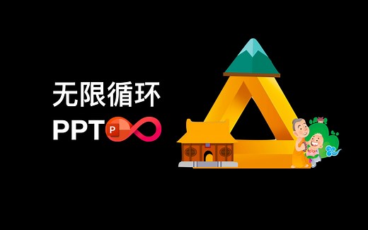 【缩放定位】做一个无限循环的创意PPT，从前有座山……by经本正一