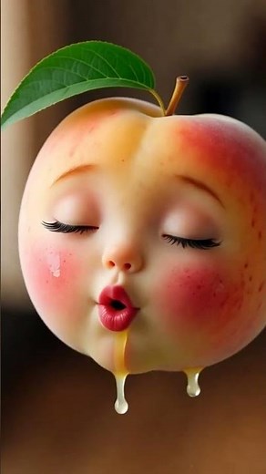 Cutest Peach Ever Eats Itself 🍑 | Too Adorable to Handle!"*