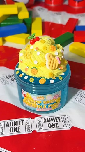 2.4K views · 330 reactions | I love the color combo of this slime... It is so fun to see it all mix together 來 Super fun theme coming this week so stay tuned! Snoop Whip Pineapple Float texture: clear scent: unscented base, syrup scented like iced pineapple #pineapplewhip #slimeasmr | Snoopslimes | Facebook