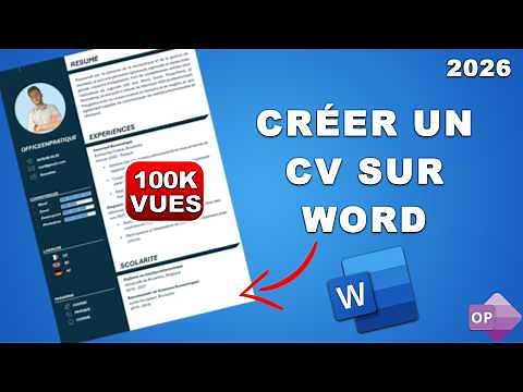 Créer un CV Gratuitement et Facilement avec Word