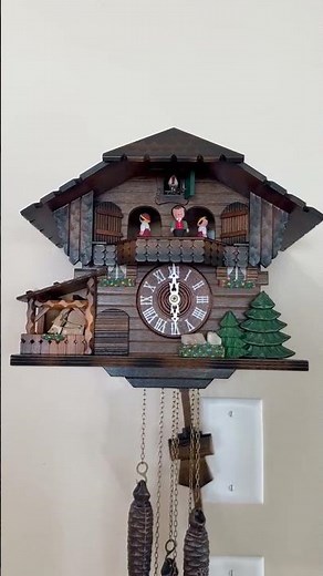 Restored Swiss Lötscher Musical Cuckoo Clock | Dancing Figures, Bucking Goats | Cuckoo Restorations